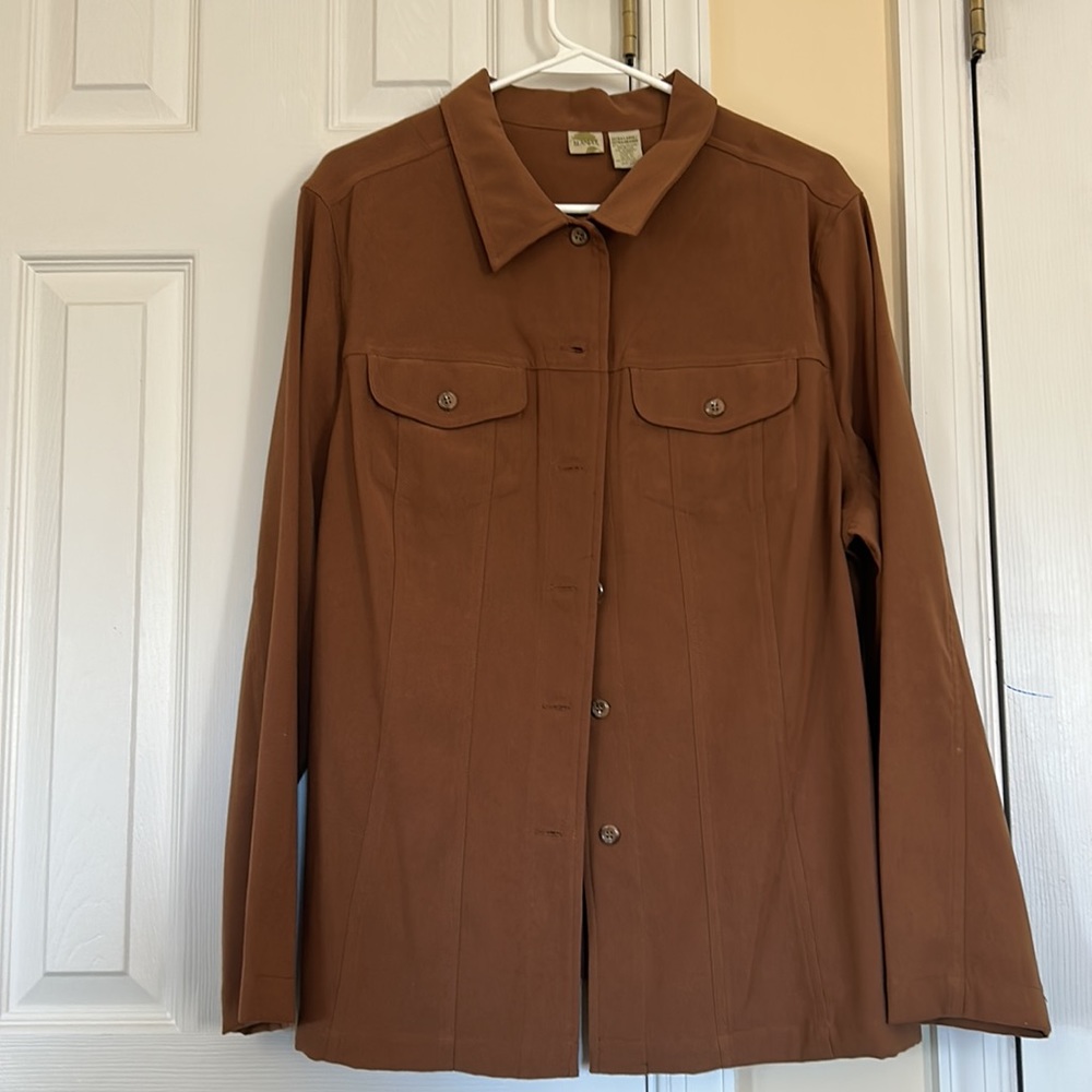 VINTAGE ISLANDER brown button down shirt